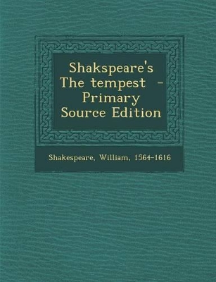 Book cover for Shakspeare's the Tempest