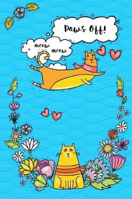 Cover of Journal Notebook For Cat Lovers Funny Flying Cartoon Cat 1