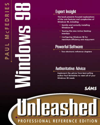 Book cover for Paul McFedries' Windows 98 Unleashed, Professional Reference Edition