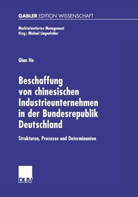 Cover of Beschaffung von chinesischen Industrieunternehmen in der Bundesrepublik Deutschland