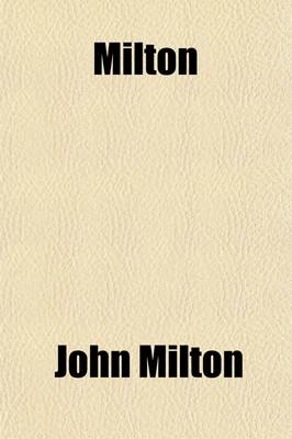 Book cover for Milton; Minor Poems with Introduction and Notes