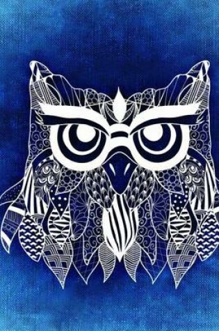 Cover of Cool Abstract Owl Drawing on Blue