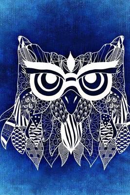 Book cover for Cool Abstract Owl Drawing on Blue