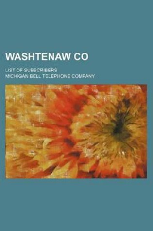 Cover of Washtenaw Co; List of Subscribers