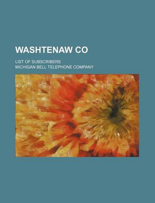 Book cover for Washtenaw Co; List of Subscribers