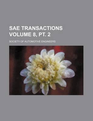 Book cover for Sae Transactions Volume 8, PT. 2