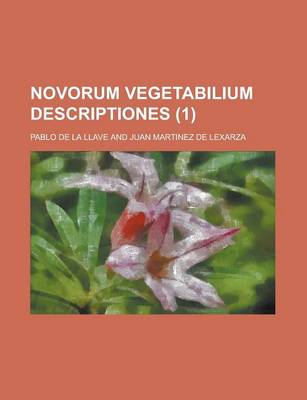 Book cover for Novorum Vegetabilium Descriptiones (1)