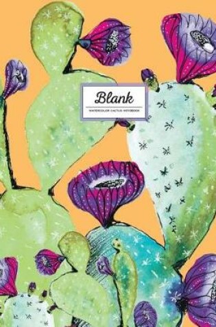 Cover of Blank Notebook - Watercolor Cactus