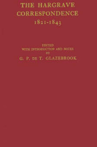 Cover of The Hargrave Correspondence, 1821-1843