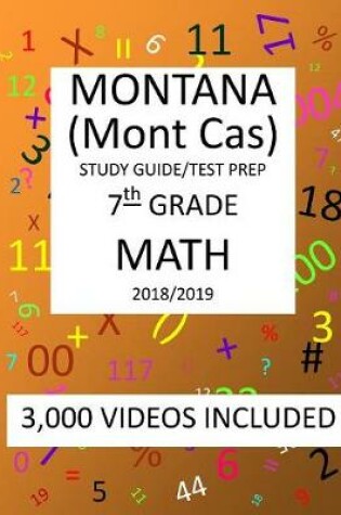 Cover of 7th Grade MONTANA Mont Cas, 2019 MATH, Test Prep