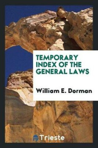 Cover of Temporary Index of the General Laws