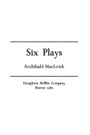 Book cover for Six Plays