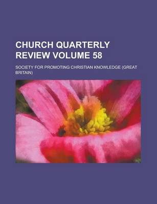 Book cover for Church Quarterly Review Volume 58