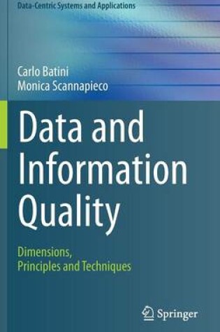 Cover of Data and Information Quality