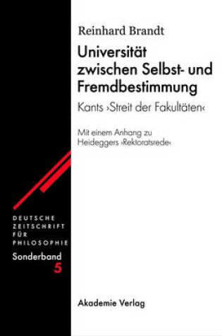 Cover of Universitat zwischen Selbst- und Fremdbestimmung
