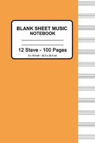 Cover of Blank Sheet Music Notebook - Manuscript Paper (Orange)