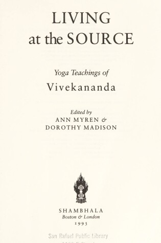 Cover of Living at the Source