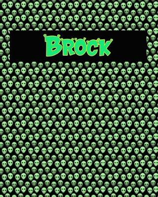 Book cover for 120 Page Handwriting Practice Book with Green Alien Cover Brock