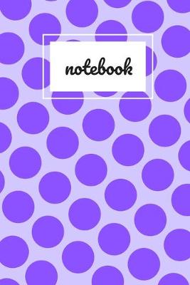 Book cover for Purple polka dot print notebook