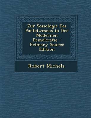 Book cover for Zur Soziologie Des Parteiwesens in Der Modernen Demokratie