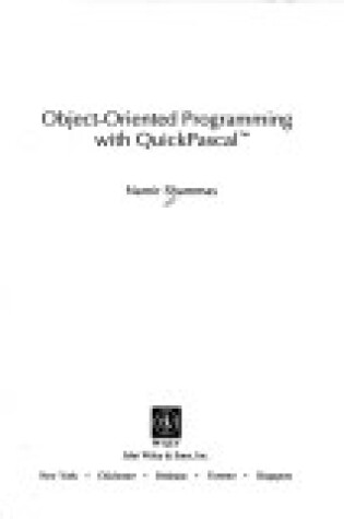Cover of Object-oriented Programming with Quick PASCAL
