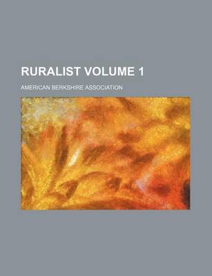 Book cover for Ruralist Volume 1