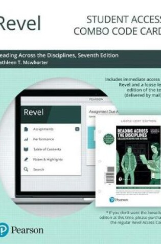 Cover of Revel for Reading Across the Disciplines -- Combo Access Card