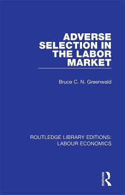 Book cover for Adverse Selection in the Labor Market