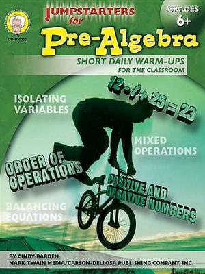 Cover of Jumpstarters for Pre-Algebra, Grades 6 - 8