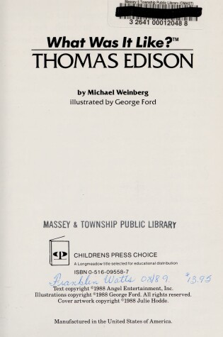 Cover of Thomas Edison