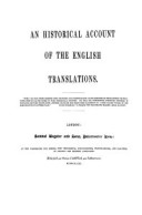 Book cover for An Historical Account of the English Translations