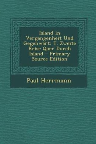 Cover of Island in Vergangenheit Und Gegenwart