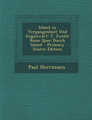 Book cover for Island in Vergangenheit Und Gegenwart