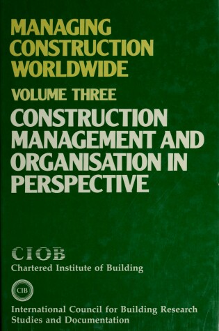 Cover of Managing Construction Worldwide