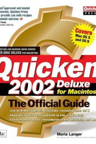 Cover of Quicken 2002 Deluxe for Macintosh: the Official Guide