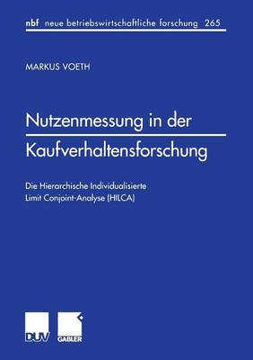 Cover of Nutzenmessung in der Kaufverhaltensforschung