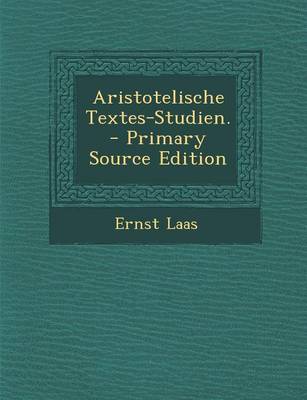Book cover for Aristotelische Textes-Studien.