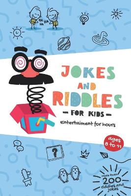 Book cover for JOKES AND RIDDLES FOR KIDS. Entertainment for hours
