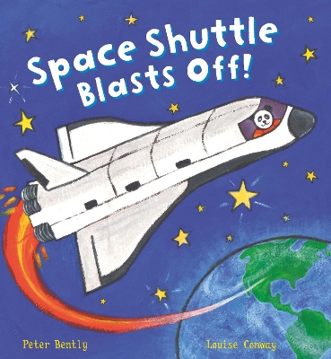 Book cover for Space Shuttle Blasts Off