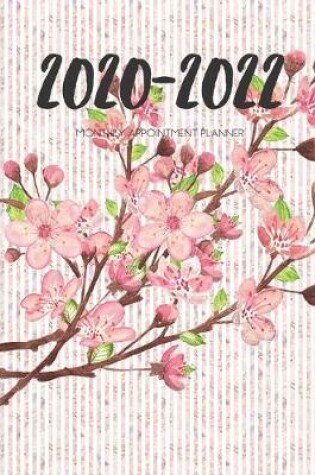 Cover of 2020-2022 Three 3 Year Planner Pink Flowers Monthly Calendar Gratitude Agenda Schedule Organizer