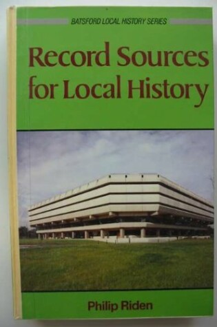 Cover of Record Sources for Local History