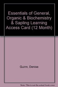 Book cover for Essentials of General, Organic & Biochemistry & Sapling Learning Access Card (12 Month)