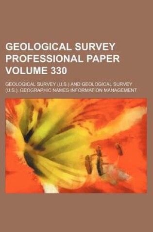 Cover of Geological Survey Professional Paper Volume 330