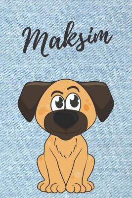 Book cover for Maksim Hunde-Notizbuch / Malbuch / Tagebuch