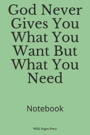 Cover of God Never Gives You What You Want But What You Need