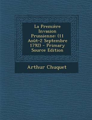 Book cover for La Premiere Invasion Prussienne