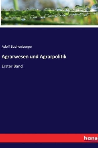 Cover of Agrarwesen und Agrarpolitik