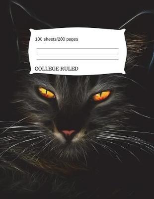 Book cover for Fierce Cat Eyes Composition Notebook