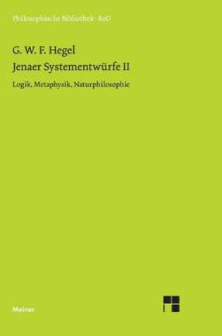 Cover of Jenaer Systementwurfe II