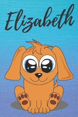 Book cover for Elizabeth dog coloring book / notebook / journal / diary